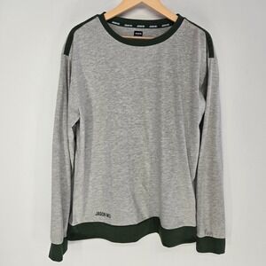 Jason Wu Eva Air Top Mens L Gray Green Long Sleeve Lounge Shirt Soft Stretch